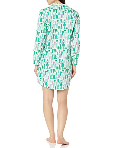AEW30266F23 AMAZON ESSENTIALS WOMEN'S WOVEN FLANNEL ECRU FESTIVE TREE, L New