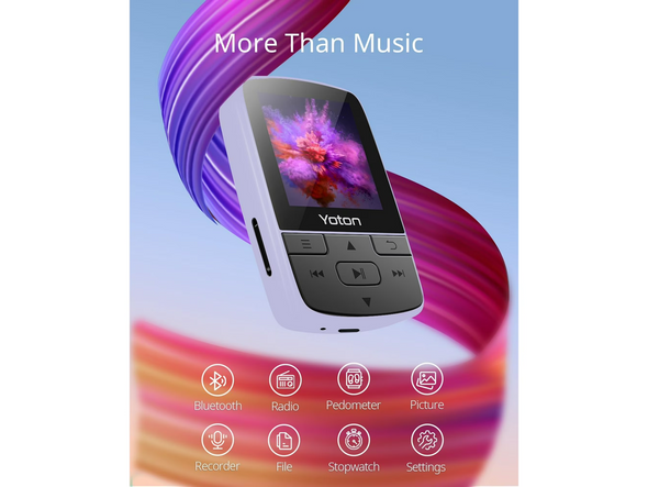 YOTON MP3 Player with Bluetooth 5.2, 64GB Storage Included, Mini Size, HiFi