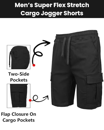 MS SCS-01OL-OLIVE-L NEW状態 メンズ STRETCH PULL ON CARGO SHORTS L 男性用　オリーブ New