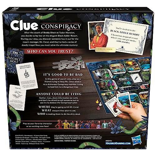 HASBRO GAMING CLUE CONSPIRACY BOARD GAME F6418 - MULTI New