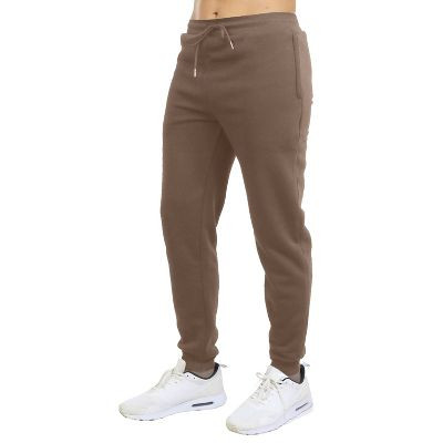 BLU ROCK MEN'S FLEECE SWEATPANTS WITH ZIPPER SIDE POCKETS, SIZE: MEN 2XL - BROWN