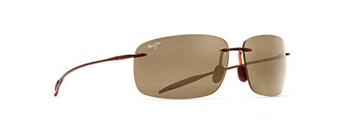 MAUI JIM BREAKWALL POLARIZED RIMLESS SUNGLASSES ROOTBEER/HCL BRONZE