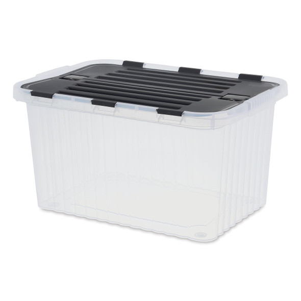 SUPERIO 26L Hinged Lid Storage Box, 1093 - WHITE