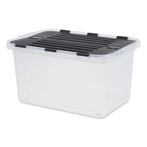 SUPERIO 26L Hinged Lid Storage Box, 1093 - WHITE