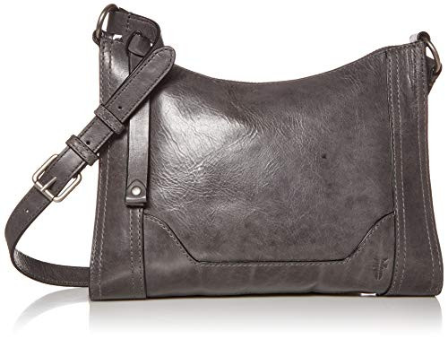 34DB770 FRYE WOMEN'S MELISSA ZIP CROSSBODY BAG, ADJUSTABLE STRAP - CARBON
