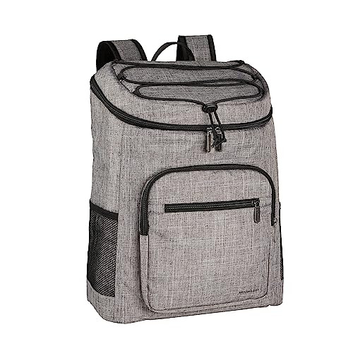 AMAZON BASICS INSULATED COOLER BACKPACK, LEAK-PROOF, Gray