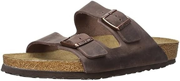 BIRKENSTOCK UNISEX ARIZONA SOFT FOOTBED SANDAL - SIZE: MEN 6N WOMEN 8N - HABANA