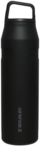 STANLEY ICEFLOW CAP AND CARRY WATER BOTTLE | WIDE MOUTH TWIST LID | 36OZ - BLACK