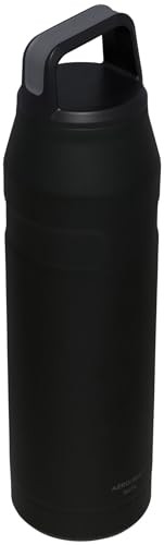 STANLEY ICEFLOW CAP AND CARRY WATER BOTTLE | WIDE MOUTH TWIST LID | 36OZ - BLACK