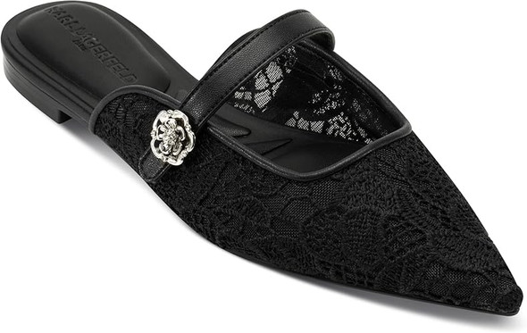 KARL LAGERFELD PARIS KARL LAGERFELD CUSHIONED INSOLE VADYN SIZE WOMEN 8.5, BLACK