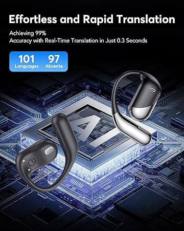 GENERIC AI TRANSLATION EARBUDS - BLACK/SILVER
