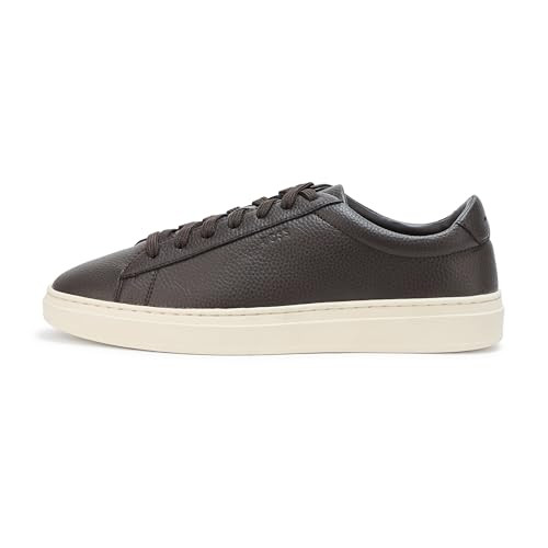 BOSS WOMEN'S KIERAN CUPSOLE DRESS SNEAKER - SIZE: WOMEN 11 (EU W44) - DARK BROWN