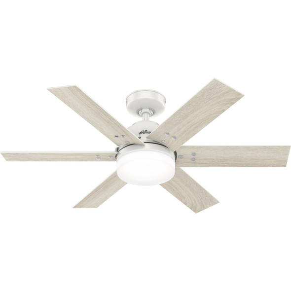 Hunter 44 "Indoor Ceiling Fan with LED Light Remote Control Pacer 51205 - White