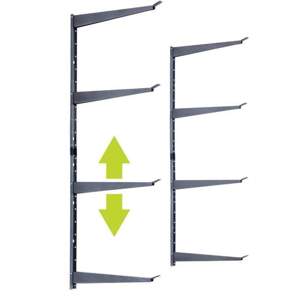 DELTA HEAVY DUTY 4-TIER LUMBER STORAGE RACK CYCLE, HOLDS UP TO 640 LBS - GRAY