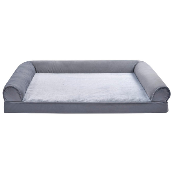 AMAZON BASICS FOAM LIVING ROOM COUCH DOG BED REMOVABLE COVER GRAY 44 X 35 New
