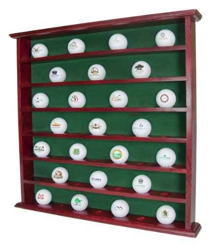 CLUBHOUSE COLLECTION MAHOGANY GOLF BALL DISPLAY CABINET DISPLAYS UP TO 49 BALLS