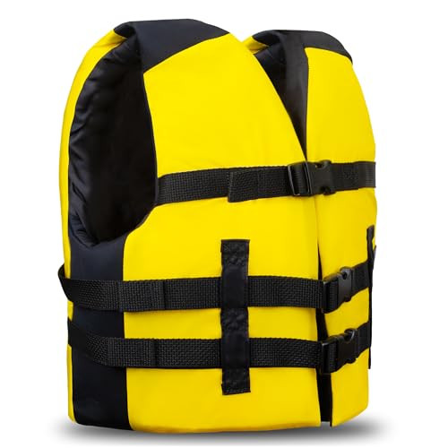 MW Watersports Youth Neoprene Nylon, USCG Approved Life Jacket for Kids - Yellow New