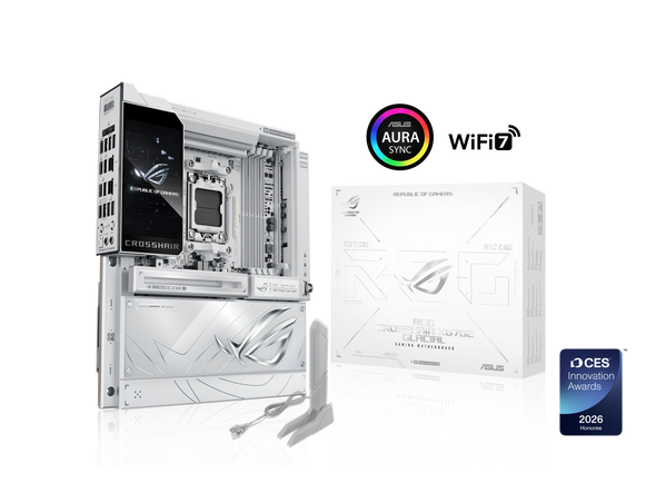 ASUS ROG Crosshair X870E Glacial AM5 AMD X870E Extended ATX Motherboard