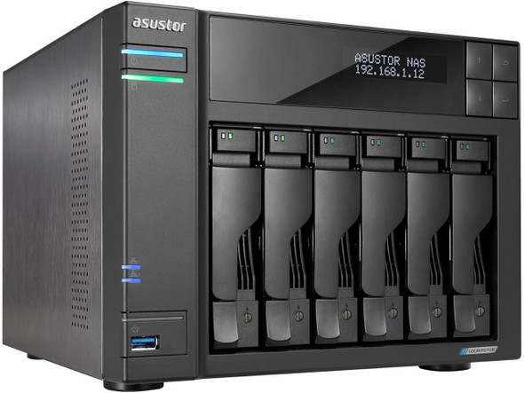 Asustor Lockerstor 6 Gen2+ AS6706T v2 6 Bay NAS  - Quad-Core 2.0GHz CPU - Dual