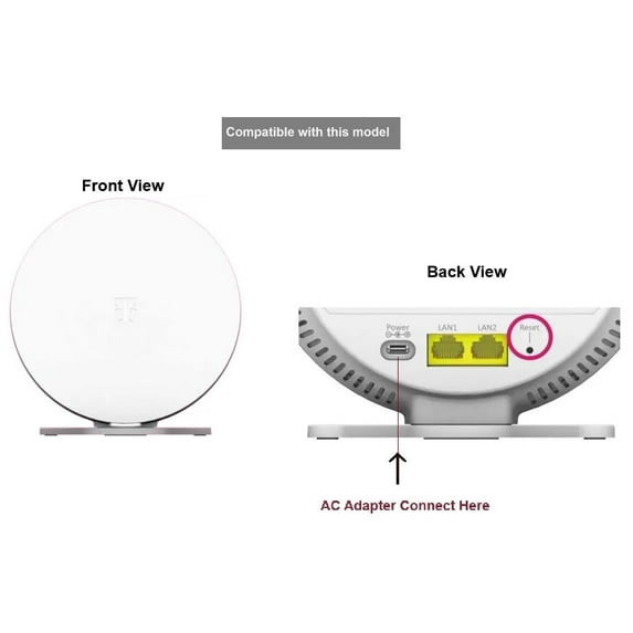 T-MOBILE WI-FI MESH ACCESS POINT, DUAL BAND SUPPORT WITH TWO LAN PORTS - WHITE