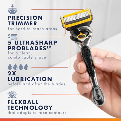 Gillette ProGlide Shield Razor for Men, Handle + 1 Blade Refill