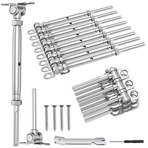 BLIKA 10 PAIRS 1/8" CABLE RAILING KIT SWAGE TOGGLE TURNBUCKLE BL025 - SILVER