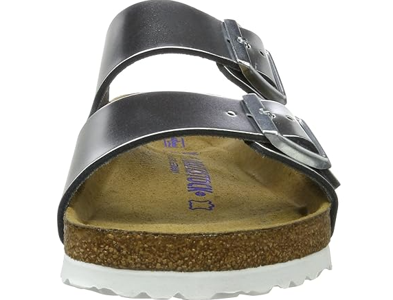 BIRKENSTOCK ARIZONA NL SFB - SIZE: MEN 10 (AU/UK M9) (EU M43) - METALLIC SILVER New