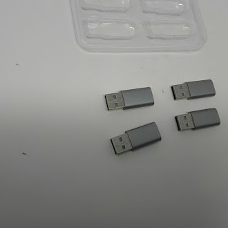 YOOTECH USB TO USB C ADAPTER PACK OF 4 - SILVER