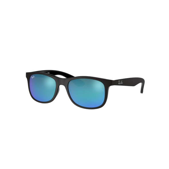 RAY-BAN BOY'S RECTANGLE SUNGLASSES - BLACK/BLUE
