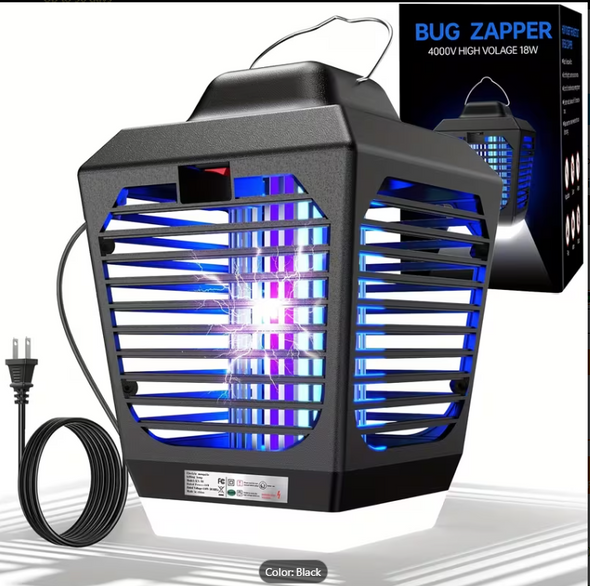 DORESS 4000V BUG ZAPPER, ELECTRIC FLYING INSECT TRAP LED LIGHT ABS HOUSING