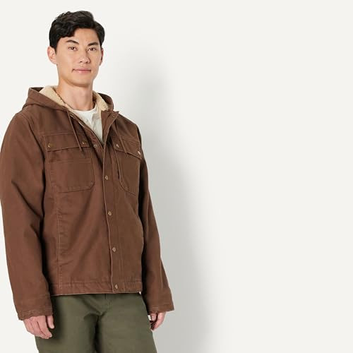 AMAZON BASICS MEN'S INSULATED RELAXED FIT HOODED WORKWEAR JACKET SIZE: MEN S