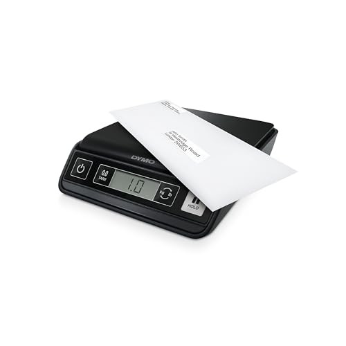DYMO DIGITAL POSTAL SCALE, 5-POUND CAPACITY SHIPPING WEIGHING MAIL - BLACK