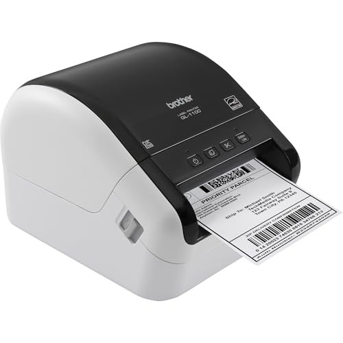 BROTHER QL-1100 WIDE FORMAT POSTAGE AND BARCODE THERMAL MONOCHROME - BLACK