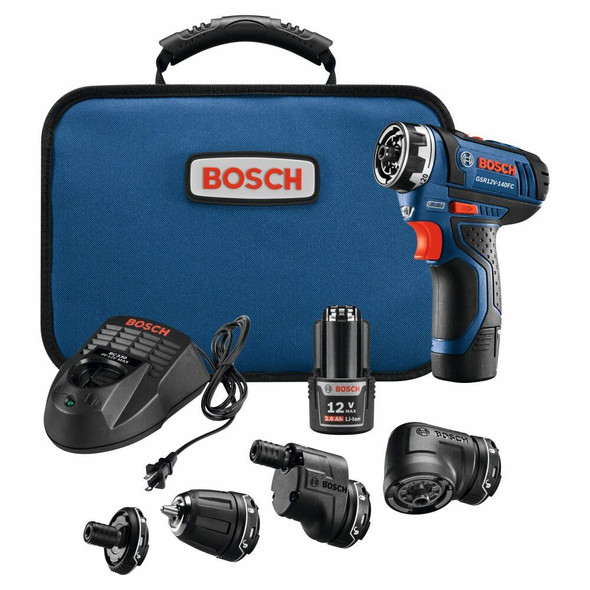 BOSCH GSR12V-140FCB22 12V MAX FLEXICLICK 5-IN-1 DRILL/DRIVER SYSTEM - BLUE