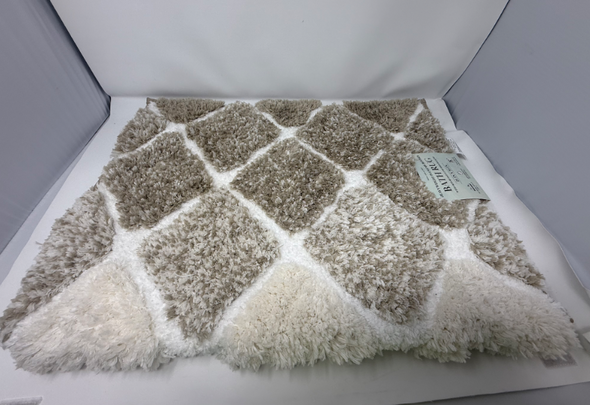 KONA COLLECTION HEAVYWEIGHT PLUSH MICROFIBER BATH RUG 24 IN X 36 IN - BEIGE