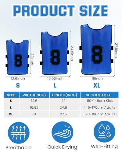 SUHINE 48 PCS SOCCER PENNY FOR SPORTS SOCCER SCRIMMAGE VESTS MULTICOLOR