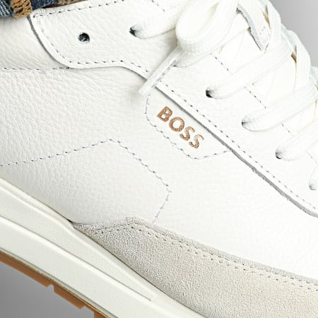 BOSS VINSTON RUNNER SNEAKERS 50552859 OPEN WHITE - SIZE: MEN 9 - OPEN WHITE