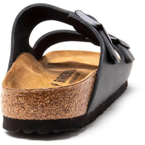 0051193 BIRKENSTOCK UNISEX ARIZONA BLACK LEATHER SANDAL SIZE 7M/9W
