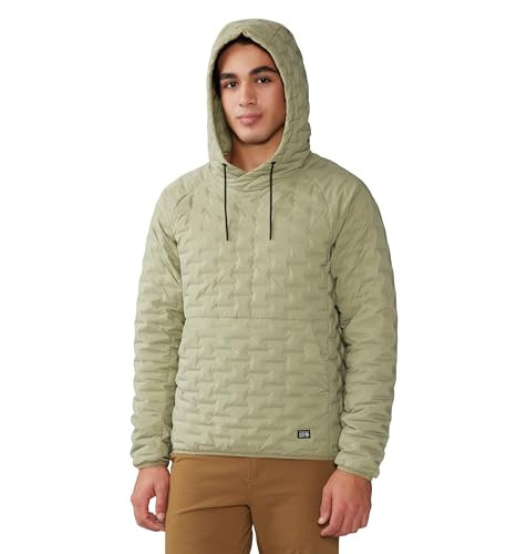 OM0121 Mountain Hardwear Men's Stretchdown Light Pullover Hoody Mantis Size S