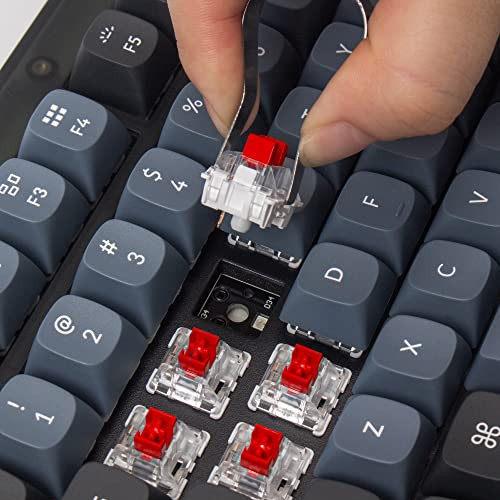 KEYCHRON V1 WIRED CUSTOM MECHANICAL KEYBOARD 75% K PRO RED SWITCH - BLACK