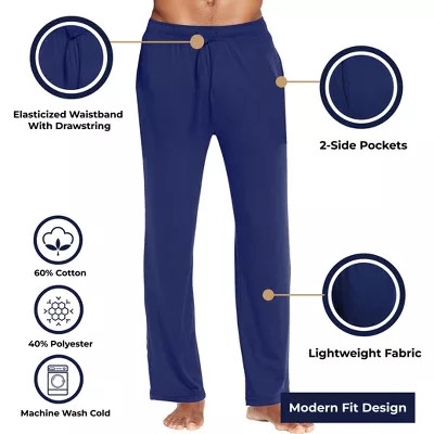BLUE ICE GALAXY BY HARVIC MEN'S STRETCH LOUNGE PANTS - SIZE: MEN M - NAVY