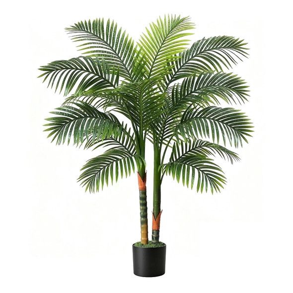 NOVAROOT ARTIFICIAL 6FT PALM TREE WITH CEMENT POT -GREEN/BLACK