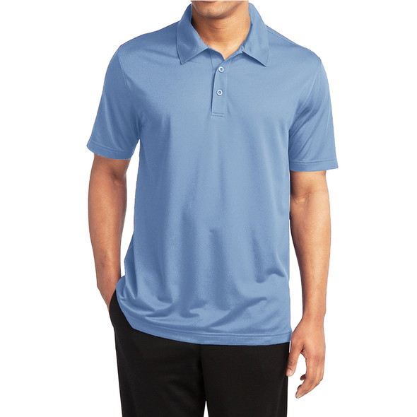 GALAXY BY HARVIC MEN S DRY FIT MOISTURE-WICKING POLO SHIRT SIZE: XL - LIGHT BLUE