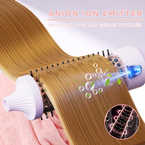 K&K 1.5 Inch Volumizing Brush Heated Curling Ceramic Tourmaline Ionic Curling