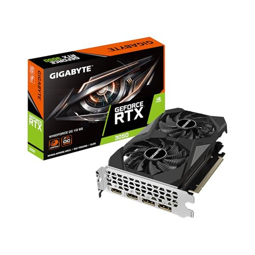 GIGABYTE GIGABYTE GEFORCE RTX 3050 WINDFORCE OC V2 6G GRAPHICS CARD - BLACK