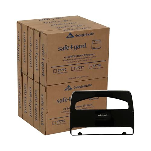 GEORGIA-PACIFIC SAFE-T-GARD 1/2 FOLD TOILET SEAT COVER DISPENSER GP PRO - BLACK New
