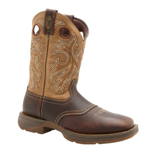 DB4442 DURANGO SADDLE UP WESTERN BOOT MEN'S SIZE 12 BEIGE/BROWN