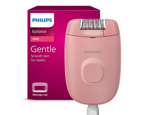 Philips Compact Hair Removal Epilator Series 2000 for Women - Corded with 1