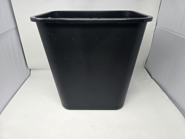 HIGHMARK RECTANGULAR PLASTIC WASTEBASKET, 6.5 GALLONS, 12PK - BLACK