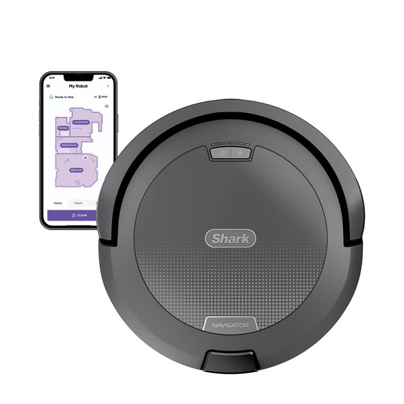 SHARK NAVIGATOR ROBOT VACUUM WITH SMARTPATH AND SELF-CLEANING, RV2110 - GREY